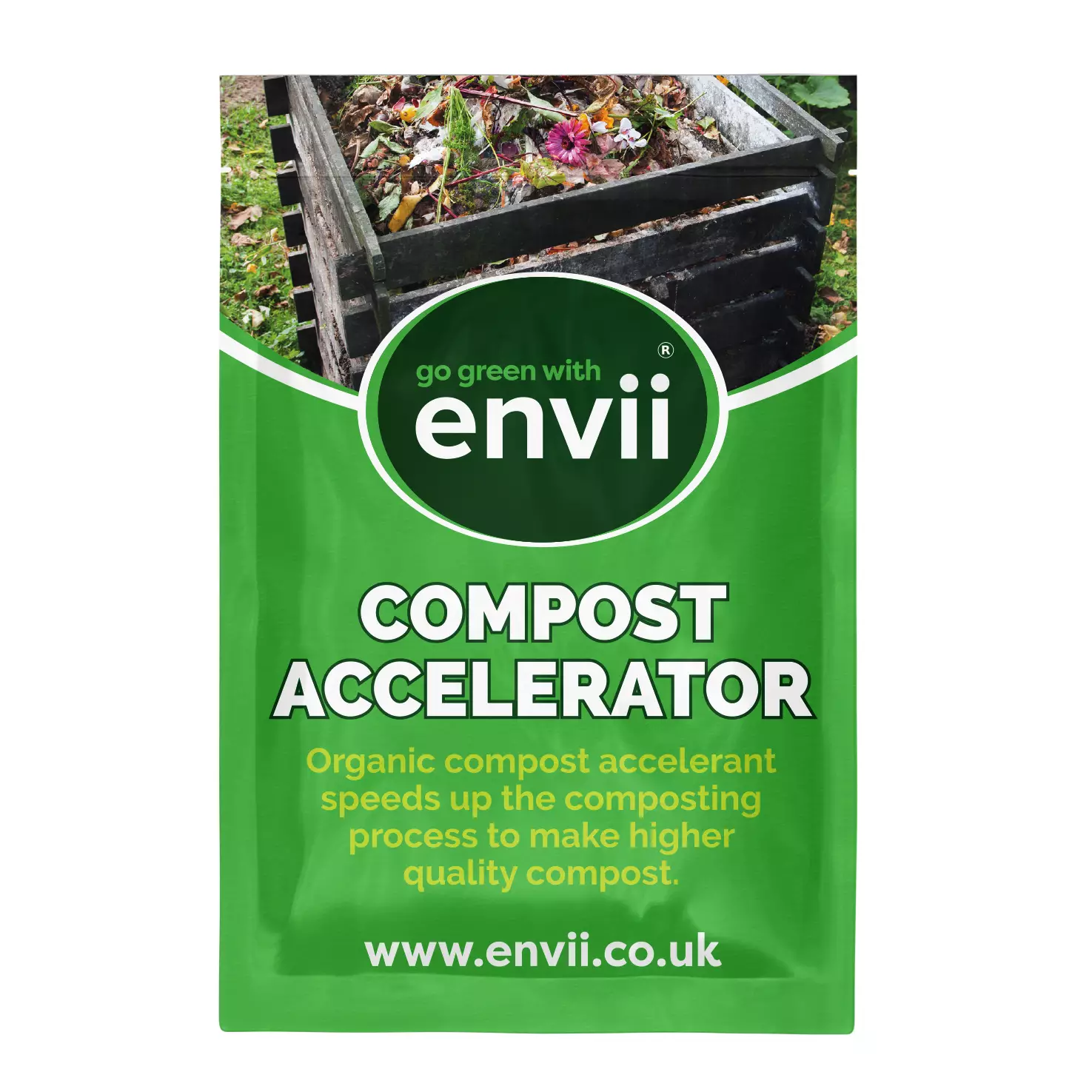 Front view of Envii Compost Accelerator